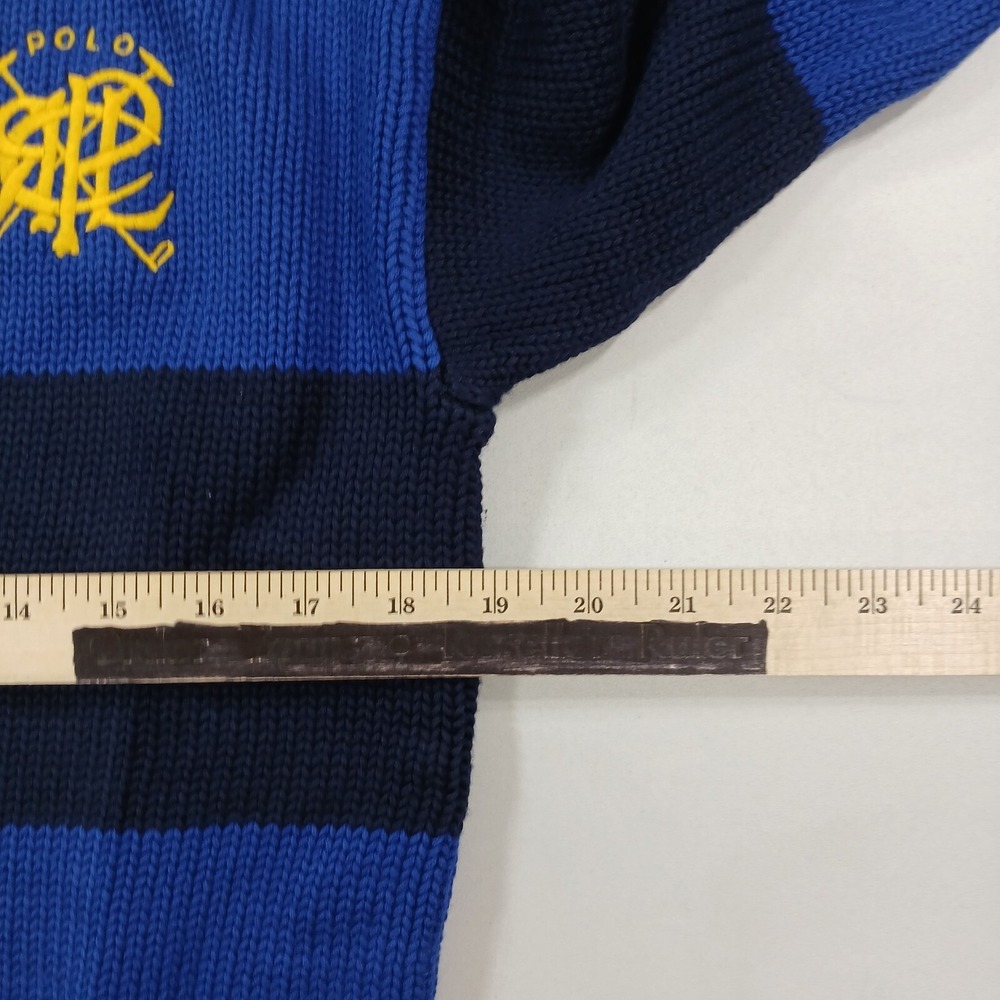 Polo Ralph Lauren Striped Rugby Sweater Mens XS Royal Combo Cotton $298 NEW - Picture 9 of 12